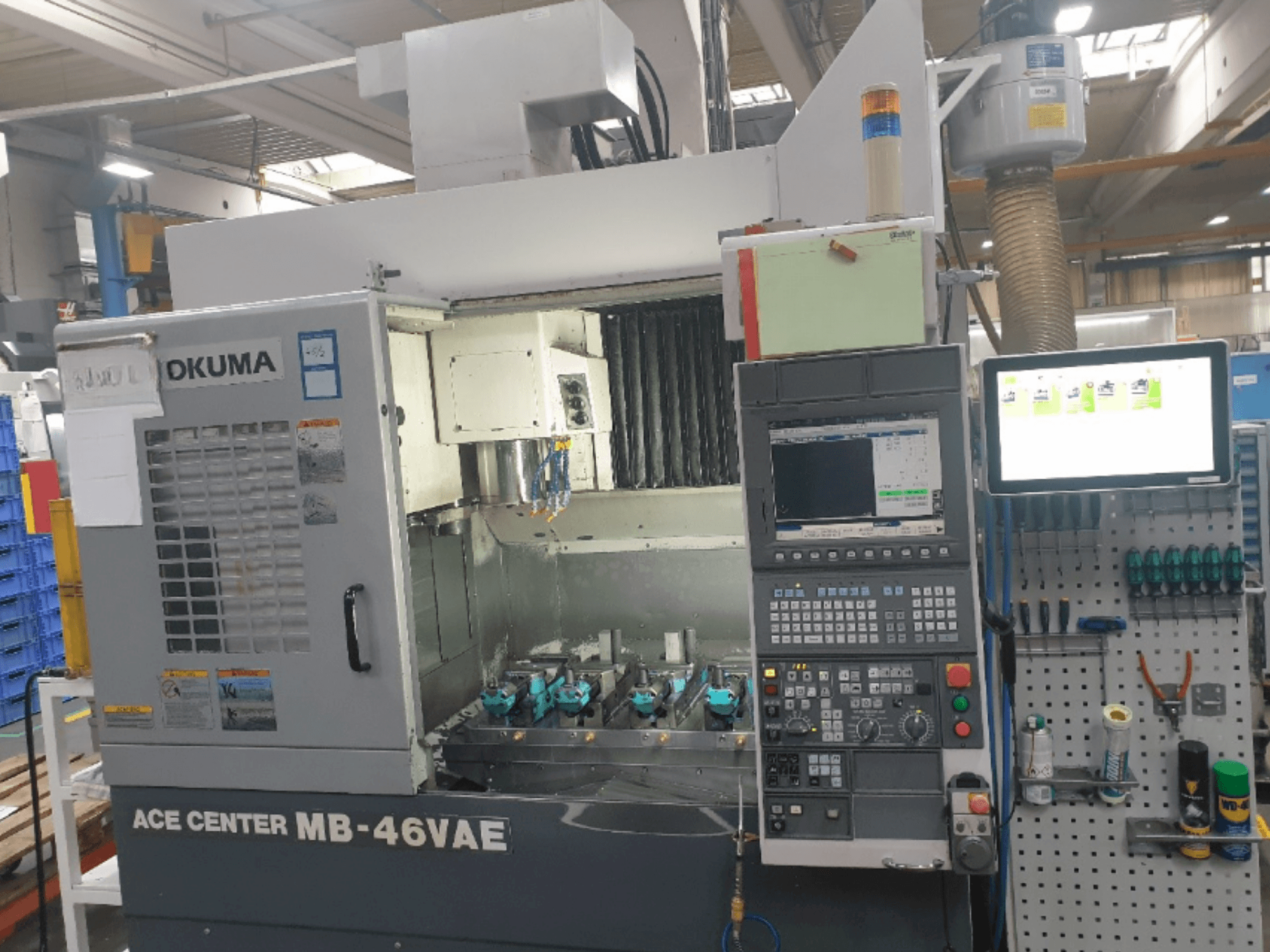 Front view of Okuma MB-46VAE  machine