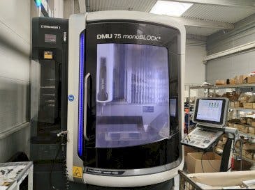 Front view of DMG MORI DMU 75 monoBLOCK  machine