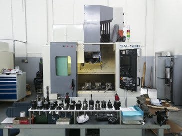 Front view of MORI SEIKI SV-500 machine